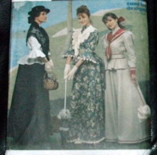 Mary Poppins Titantic Era Costume Dress w Bustle Pattern S 8375 6 8 10 