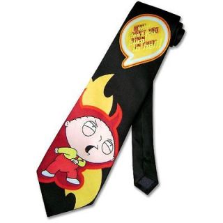 FAMILY GUY SILK Neck Tie Why Dont You Burn in Hell Mens NeckTie