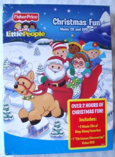Fisher Price Little People Christmas Fun~DVD Movie & CD Music 