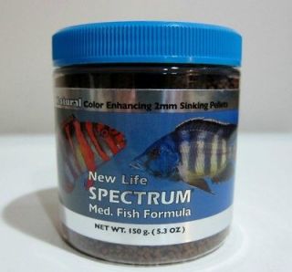 New Life Spectrum Med. fish Formula 2mm Sinking Pellet 150 gms + free 