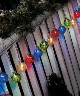 New solar outdoor christmas ornament lights holiday yard decor 20 pc