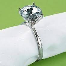 Set of 12 Diamond Ring Napkin Rings Wedding Decoration Bridal Shower 