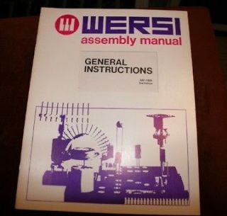 Wersi General Instruction Manual for all Wersi Organs Orgel 