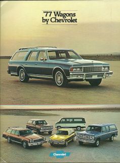 1977 Chevrolet WAGONs BrochureBLAZER,SUBURBAN,VAN,SPORTVAN,CHEVELLE 