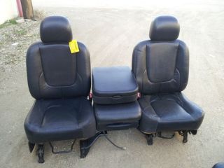 02 05 DODGE RAM BLACK LEATHER FRONT SEATS DRIVER POWER SEAT 40/20/40