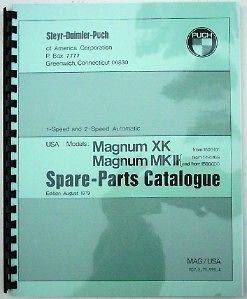 Puch Magnum II and Magnum MKII Moped Parts Manual