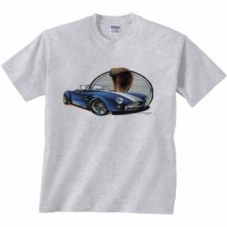 Ford T Shirt Ford Mustang Cobra Blue Convertible Car Tee