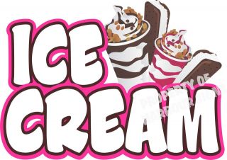 Ice Cream Sundaes Sandwiches Decal 14 Concession Food Truck Vinyl 