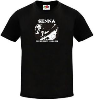 NEW Ayrton Senna Formula One F1 Motor Racing Legend T Shirt (XXL)
