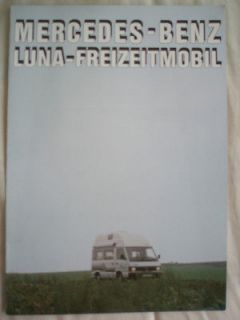 Mercedes Luna Motorhome brochure Dec 1989 German text