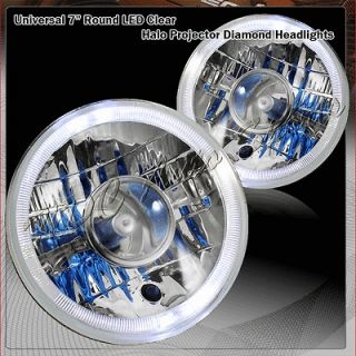 78 85 Mazda RX 7 7 Round H6024 Chrome Housing Halo Projector 