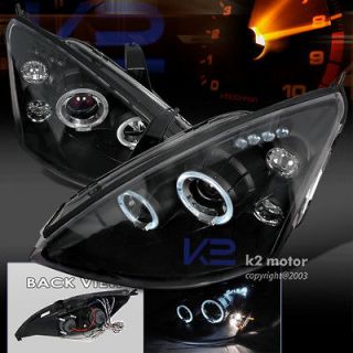   04 FORD FOCUS BLK LED HALO PROJECTOR HEADLIGHTS PAIR (Fits: SVT Focus