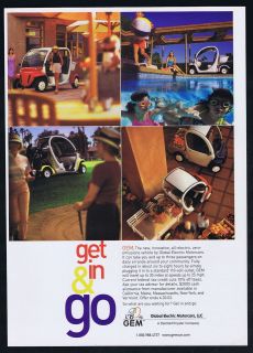 2002 Global Electric Motorcars Gem All Electric Car Print Ad