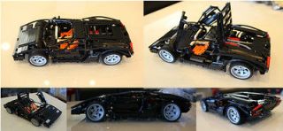 LEGO CUSTOM TECHNIC LAMBORGHINI COUNTACH LP400 SUPER CAR LIMITED SET 