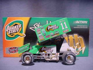  DIRTY RACED VERSION WORLD OF OUTLAWS ACTION SPRINT RACE CAR 1:24