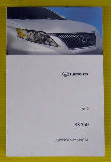 lexus rx350 owners manual in Lexus