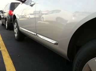2008 2012 Nissan Rogue CHROME BODY SIDE MOLDINGS (factory)