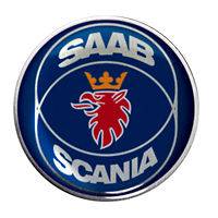 1x Saab Scania Logo Resin Domed Badge Decal