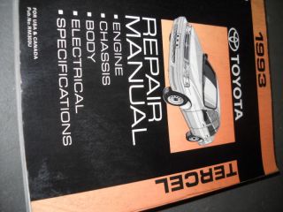 Toyota Tercel repair manual in Toyota