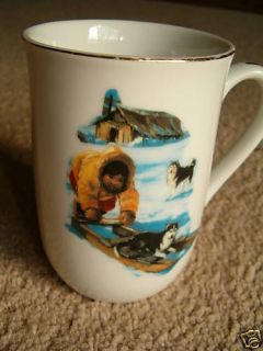 MUG by Canadian Artist NORI PETER Sled Dogs PLAYTIME