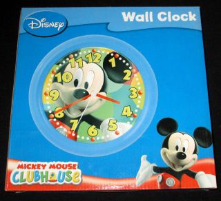 BLUE DISNEY WALL CLOCK MICKEY MOUSE CLUBHOUSE LICENSED   NIB