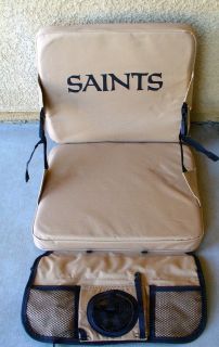 Saints New Orleans NFL Folding Stadium Seat Double Cushion Padded 