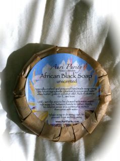 Raw African Black Soap Handmade With Shea Butter With or Without 