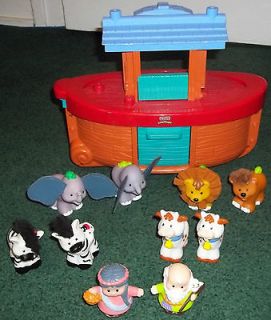   Price Little People Noahs Ark Playset Boat w/Noah & Wife 8 Animals