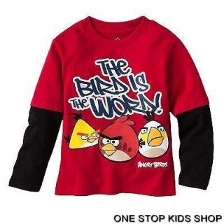ANGRY BIRDS Toddler Boys 2T 3T 4T Long Sleeve Tee SHIRT Top