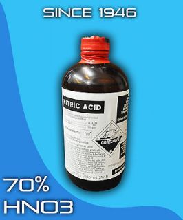 Nitric Acid 70% 1 Pint Reagent Gold Recovery CPU scrap metal aqua 