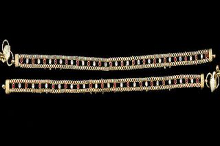 Anklets Payal Indian Bollywood Jewelry Gold Plated Studed Shining CZ 