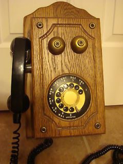 Vintage, Bell Equipt, Country Wooden Wall Telephone, GTE