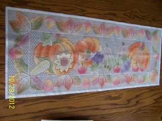 Fall Harvest Lace Table Runner