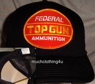 VTG top GUN federal AMMUNITION mesh SNAPBACK hat CAP