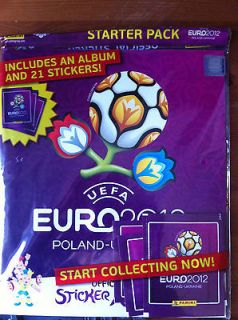   UEFA Euro 2012 Sticker Collection Starter Pack Album Book + 3