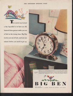 FA 1931 WESTCLOX BIG BEN ALARM CLOCK SLEEP LASALLE WATCH