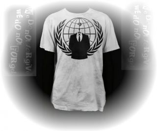 Anonymous T shirt S M L XL 2XL 3XL 4chan V for Vendetta shirt
