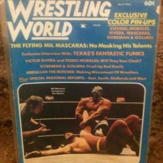 Wrestling World Magazine April 1973 Mil Mascaras COLOR PINUPS WWF NWA