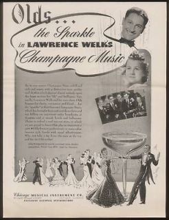 1940 Lawrence Welk photo Olds trumpet trombone ad