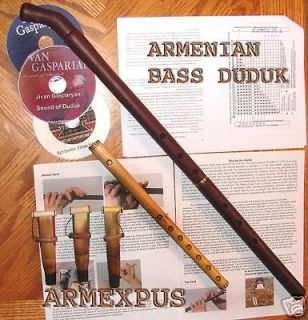 PRO BASS DUDUK Dudek Armenian 3 Reeds+CD CASE Flute VIDEO Armenia Oboe 