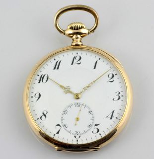 Zenith Gold pocket watch Le Locle1925 Swiss 14 k montre à gousset en 
