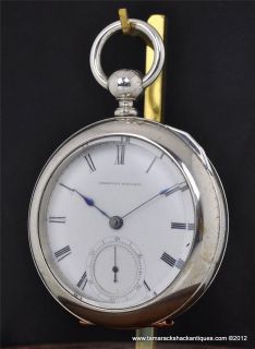 1869 Waltham Wm Ellery 18s KS/KW Pocket Watch Keeps Time Key Wind 