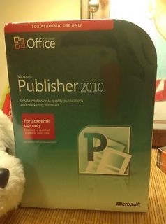 Microsoft Publisher Office 2010 Full Version AE Edition Retail Box