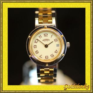 Hermes Ladies Quartz Watch CLIPPER 100% Authentic #579A3