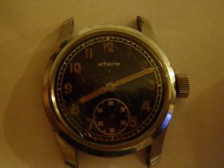   WWII BUREN BÜREN German Army Subsidiary seconds watch USED VERY RARE