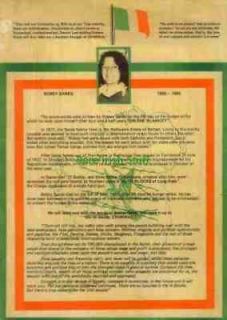 Bobby Sands Rare IRA Irish Long Kesh, Belfast, Print