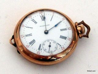 Antique Gold Waltham Pocket Watch Fahys Quality