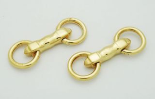 Cartier Stirrup 18K Yellow Gold Cufflinks