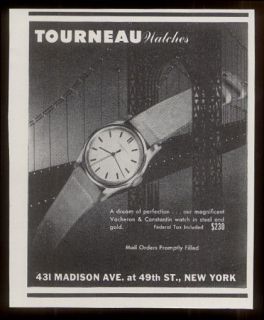 1946 Vacheron & Constantin watch photo Tourneau vintage print ad #2