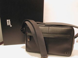 MONTBLANC SOFT LEATHER RANGE PDA BLACK BAG WITH ZIP id. 105934